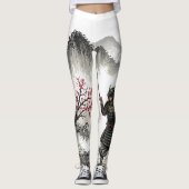 Samurai op de brug onder de rode maan leggings (Voorkant)