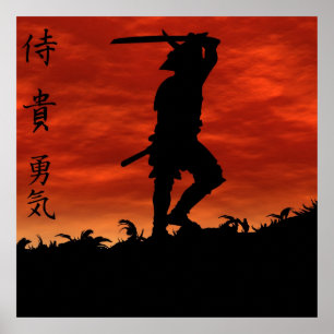 Samurai op de heuvel poster
