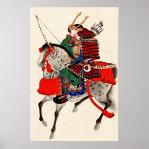 Samurai op Horseback 1878 Poster