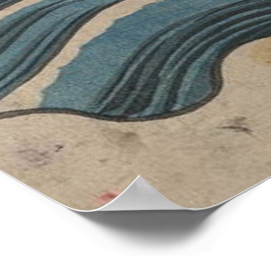 Samurai op Horseback ongeveer 1830 Poster (Hoek)