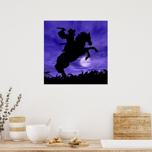 Samurai op paard poster (Keuken)