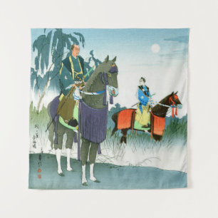 Samurai op paarden Hasegawa Sadanobu III 1950s Wandkleed