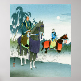 Samurai op paarden Hasegawa Sadanobu III jaren 50 Poster