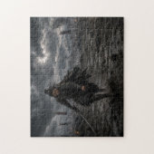 Samurái Oscuro — Guerrero de Batalla Épica | Puzzl Legpuzzel (Verticaal)