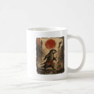 Samurai Otter Japans Grappige Geschenken Graphic Koffiemok
