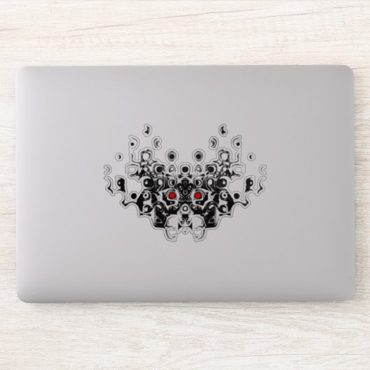 Samurai oud demonmasker v1 sticker (Computer)