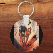 Samurai Painting, ongeveer 1800's Sleutelhanger (Voorkant)