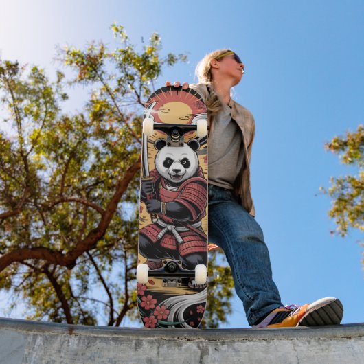 Samurai Panda Bear warrior Skateboard (Buiten 1)