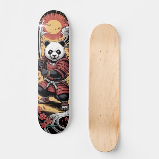Samurai Panda Bear warrior Skateboard (Voorkant)