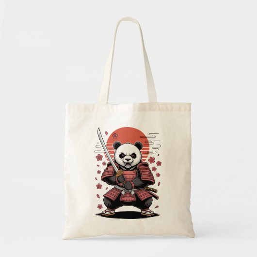 Samurai Panda Beer Budget Tote Bag (Voorkant)