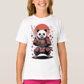 Samurai Panda Beer Kinderen Basic T-Shirt (Voorkant)