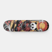 Samurai Panda Beer krijger Skateboard (Horizontaal)