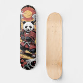 Samurai Panda Beer krijger Skateboard (Voorkant)