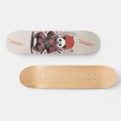 Samurai Panda Beer krijger Skateboard (Horizontaal)