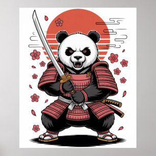 Samurai Panda Beer Poster