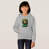 Samurai Panda Girls' Hoodie Magical Christmas art (Voorkant volledig)