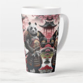 Samurai Panda in het traditionele Chinese landscha Latte Mok (Rechterhoek)
