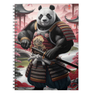 Samurai Panda in het traditionele Chinese landscha Notitieboek