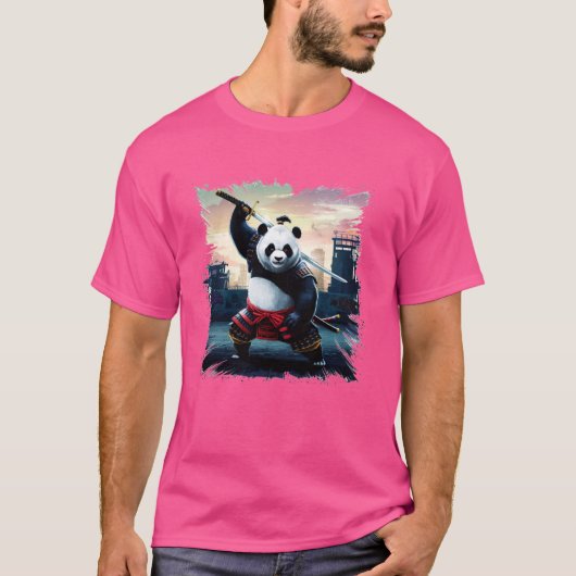 Samurai Panda Japanese Warrior T-shirt (Voorkant)