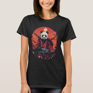 Samurai Panda Japanse Krijger Tekenen Kunstwerk Sa T-shirt