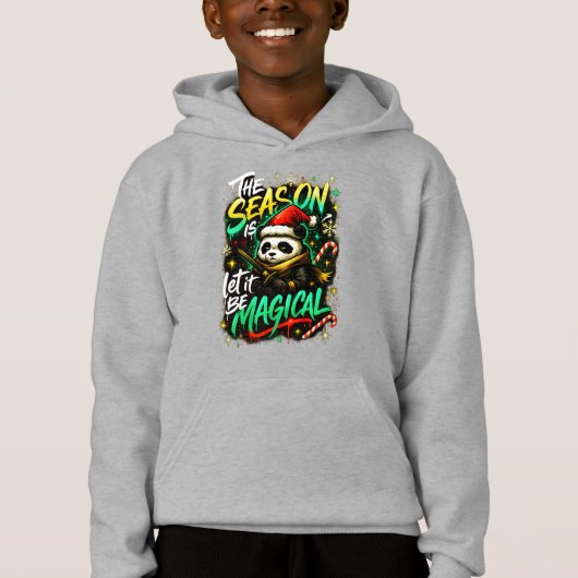 Samurai Panda Jongens Hoodie Cool Edgy Kerst Gesch (Voorkant)