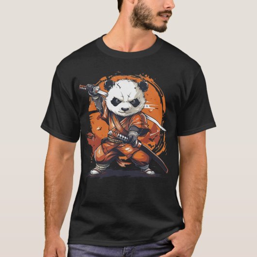 Samurai Panda: krijgergeest T-shirt (Voorkant)