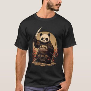 Samurai Panda Warrior Japans Ninja Panda Kawaii T-shirt