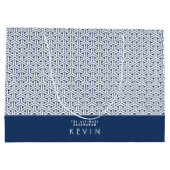 Samurai Patroon Gepersonaliseerde Groomsman| Groot Cadeauzakje (Achterkant)