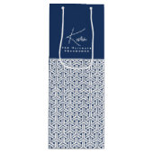 Samurai Patroon Gepersonaliseerde Groomsman| Wijn Cadeautas (Voorkant)