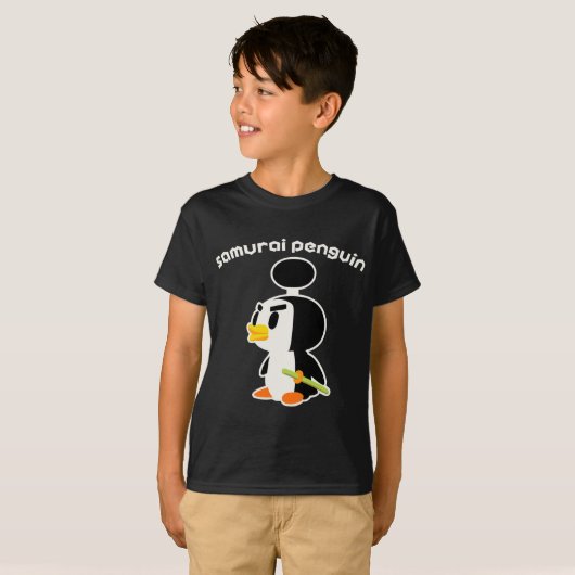Samurai Penguin T-shirt (Voorkant volledig)