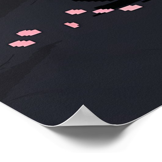 Samurai Pixel en banaan kunstwerken Poster (Hoek)