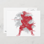 Samurai Pose Briefkaart (Voorkant / Achterkant)