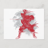 Samurai Pose Briefkaart (Voorkant)