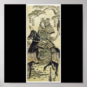 Samurai-Poster van Japans schilderij c. late jaren Poster