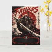Samurai Protector Father Card Kaart (Gele Bloem)