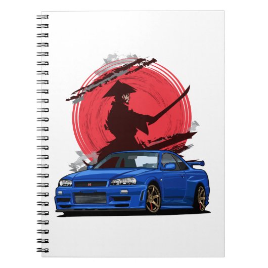 Samurai R34 Japanse auto Notitieboek (Voorkant)