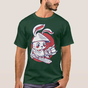 Samurai Rabbit Making Sushi T-shirt