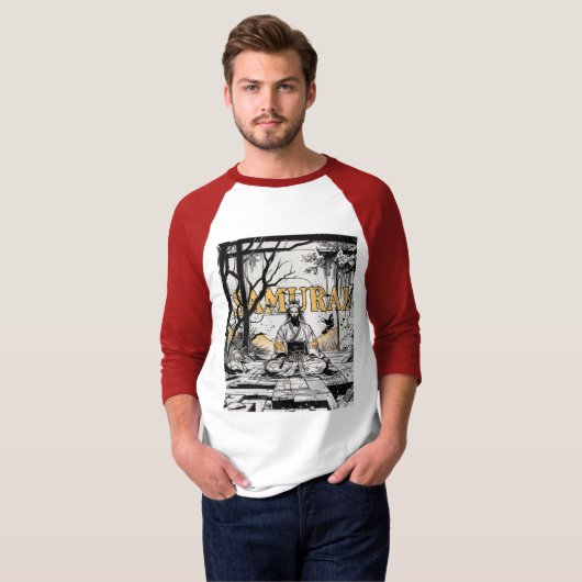 Samurai Raglan T-shirt (Voorkant volledig)