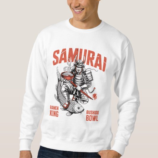 Samurai Ramen – Japanse krijger noedel Aziatisch e Trui (Voorkant)