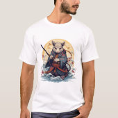 Samurai rat Basic wit T-shirt (Voorkant)