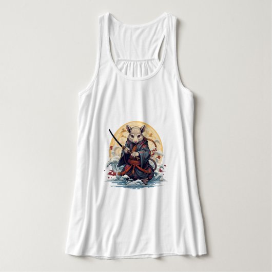 Samurai Rat Dames Tank Tops (Design voorkant)