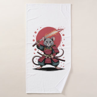Samurai Rat krijger Badhanddoek