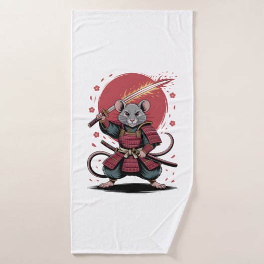 Samurai Rat krijger Badhanddoek (Badhanddoek)