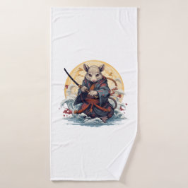 Samurai Rat krijger Badhanddoek