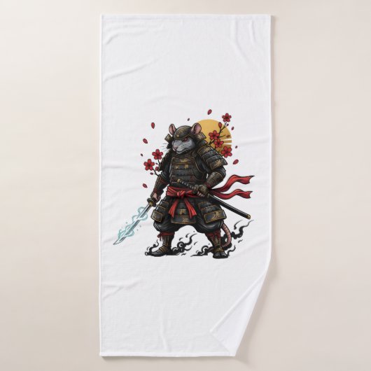 Samurai Rat krijger Badhanddoek (Badhanddoek)