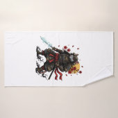 Samurai Rat krijger Badhanddoek (Badhanddoek)