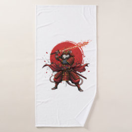Samurai Rat krijger Badhanddoek