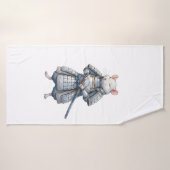 Samurai Rat krijger Badhanddoek (Badhanddoek)