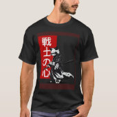Samurai Red Panda Traditional Japanese Retro T-shirt (Voorkant)
