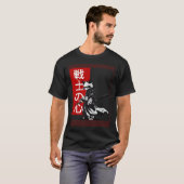 Samurai Red Panda Traditional Japanese Retro T-shirt (Voorkant volledig)